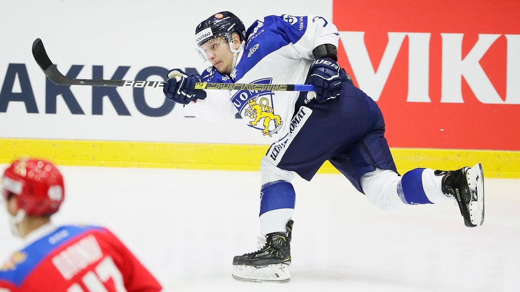 Teemu Pulkkinen räväytti maalin lyöntilaukauksellaan Venäjää vastaan.