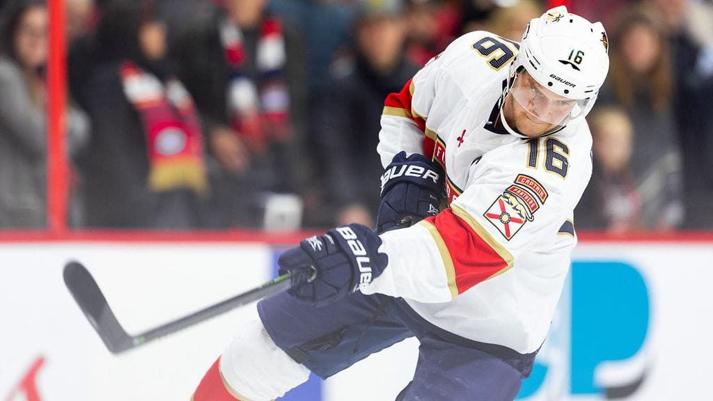 Aleksander Barkov nappasi syöttöpisteen Florida Panthersin ainoaan maaliin.