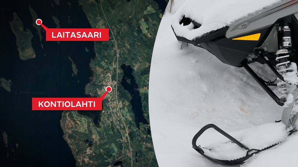Kaksi moottorikelkkailijaa on uponnut jäihin Pohjois-Karjalassa Kontiolahdella Laitasaaren lähistöllä.