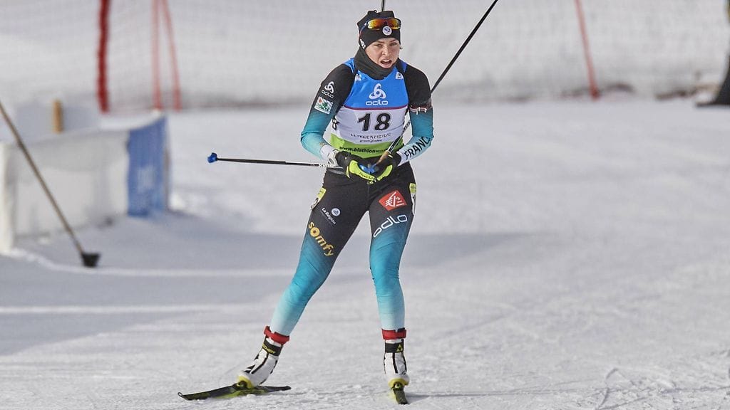 Myrtille Beguen ampumahiihtoura on paketissa.