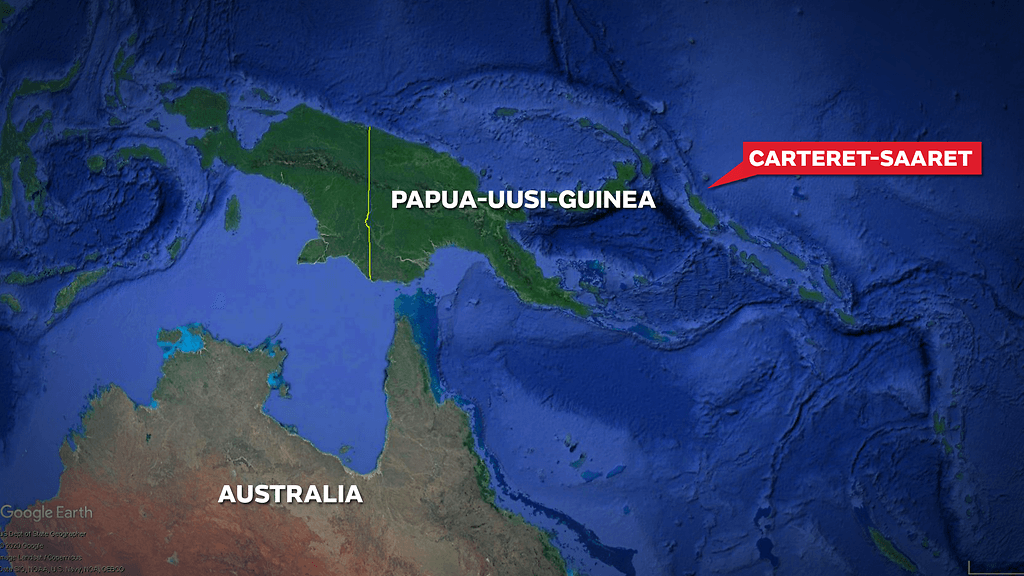 Vene kaatui noin sadan kilometrin merimatkalla Papua-Uudesta-Guineasta Carteretsaarille.