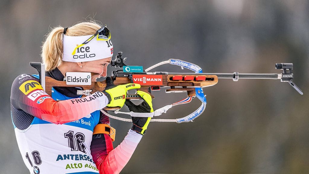 Marte Olsbu Röiseland otti takaa-ajosta MM-pronssia.