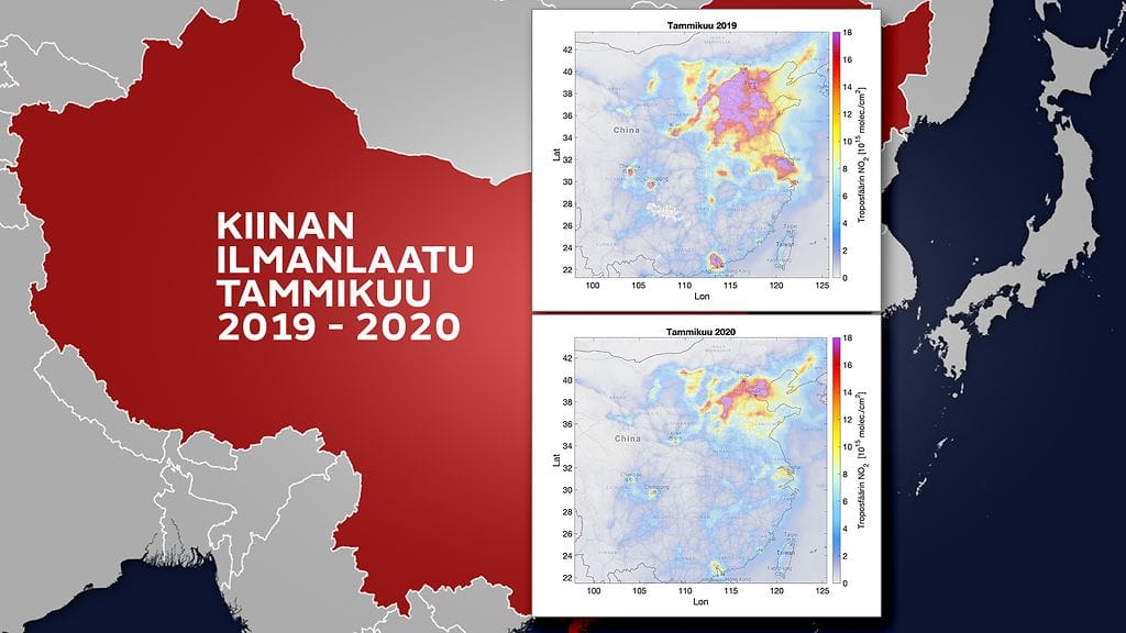 Kiinan ilmanlaatu tammikuu 2019-2020