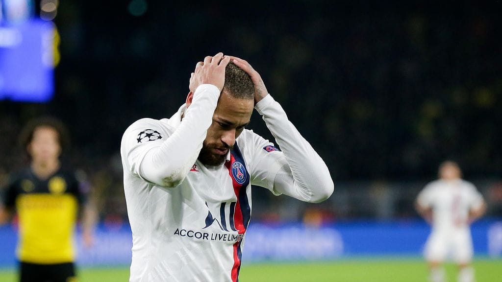 Neymar joutui maalistaan huolimatta poistumaan Dortmundista häviäjänä.