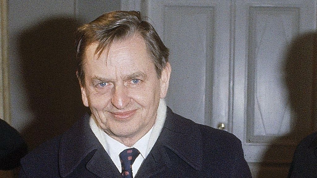 Pääministeri Olof Palme 7. helmikuuta 1983 kuvattuna Suomen vierailullaan.