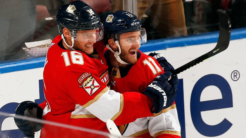 Aleksander Barkov ja Jonatha Huberdeau