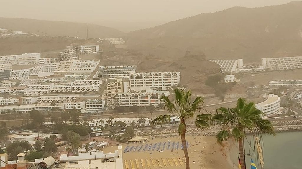 Kanariansaaret Puerto Rico hiekkamyrsky calima 1