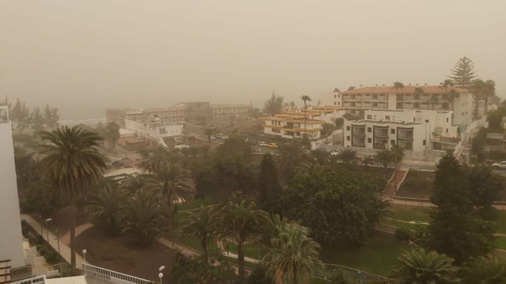 Kanariansaaret Puerto Rico hiekkamyrsky calima 3