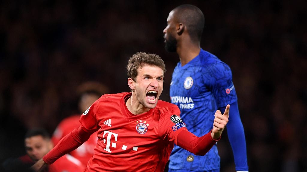 Thomas Müller lukeutui tiistaina Bayern Münchenin onnistujiin.
