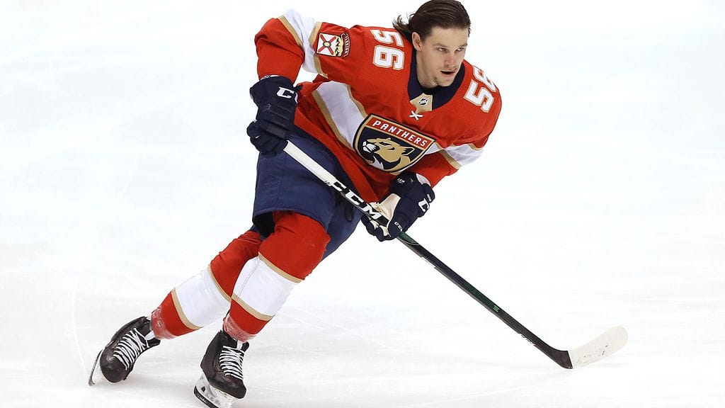 Erik Haula pelasi toisen ottelunsa Florida Panthersin paidassa.
