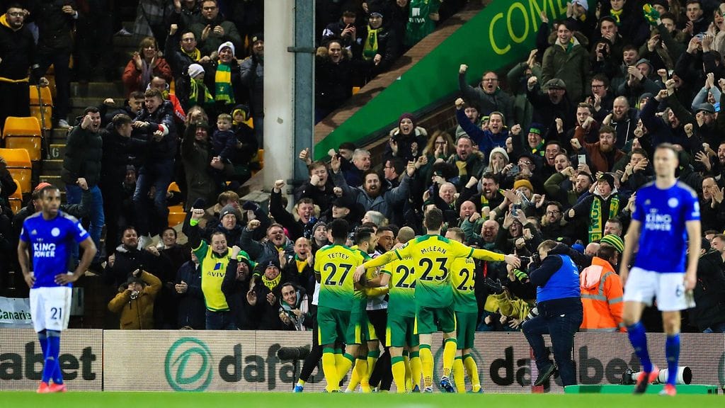 Norwich kaatoi Leicesterin Valioliigassa.