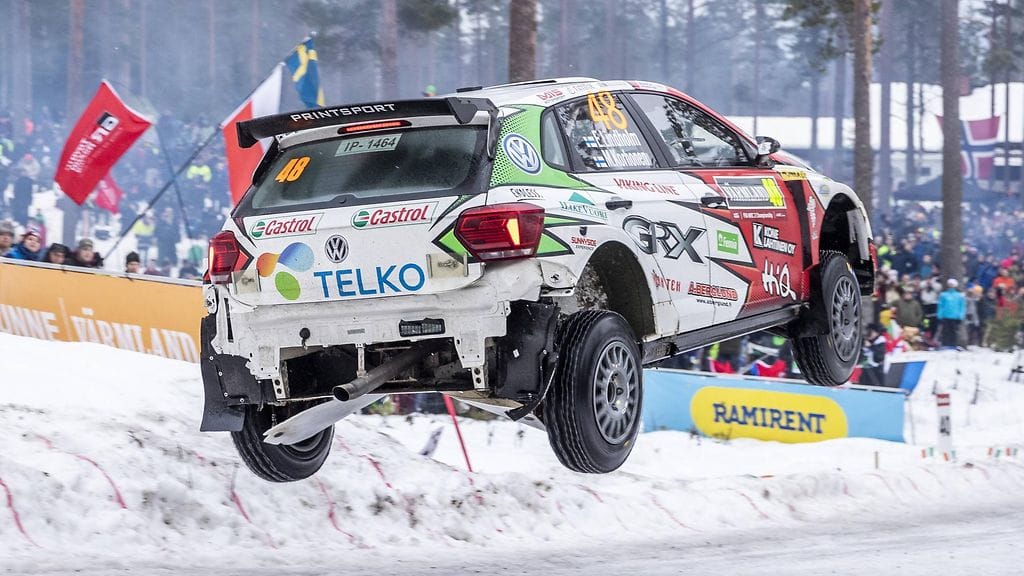 Emil Lindholm Ruotsin rallissa 2019.