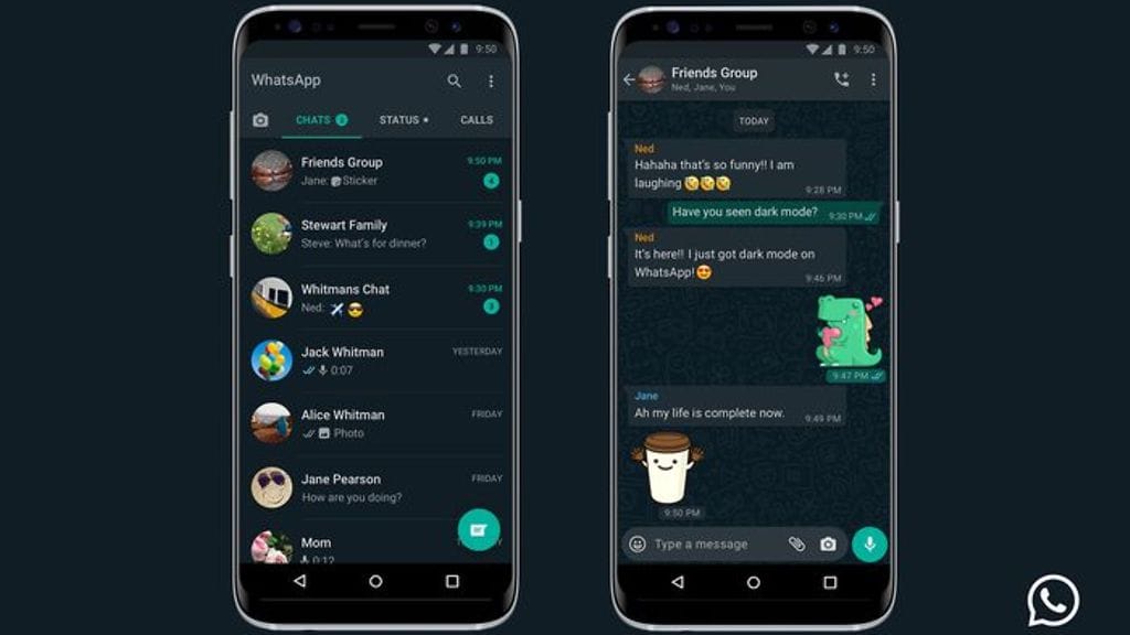 WhatsApp dark mode