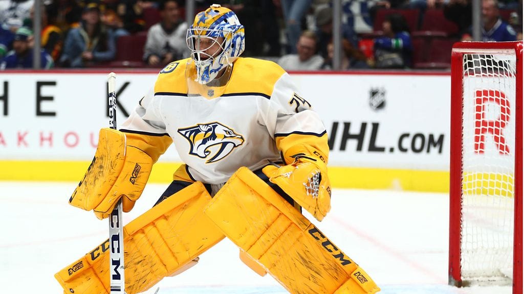 Juuse Saros oli upeassa vireessä, kun Nashville Predators kohtasi Dallas Starsin.
