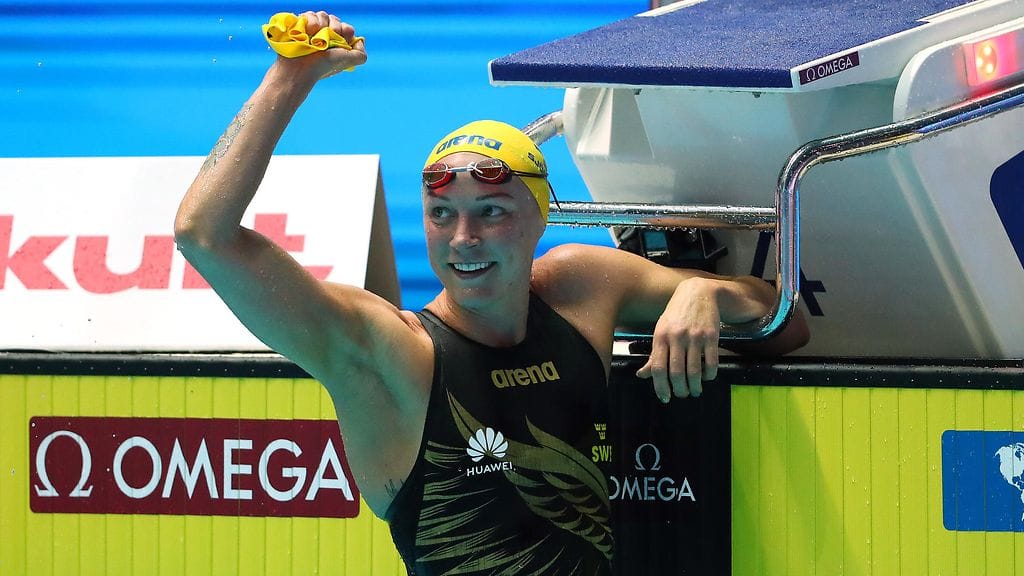 Sarah Sjöström saavutti viisi mitalia pitkän altaan MM-kisoissa vuonna 2019.