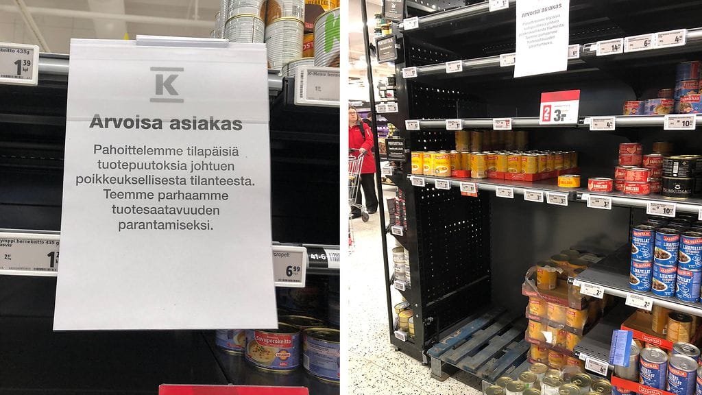 ruokakauppa koronavirus hamstraus