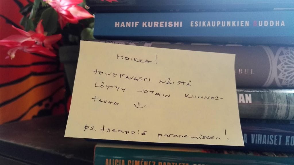 Olisi mahtavaa, jos otettaisiin vanhat kunnon ”heippalaput” käyttöön Kuva: Sanna
