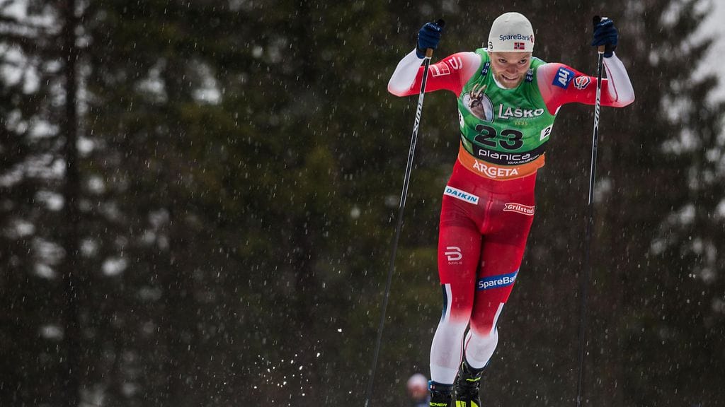 Eirik Brandsdal Planican maailmancupissa viime joulukuussa.
