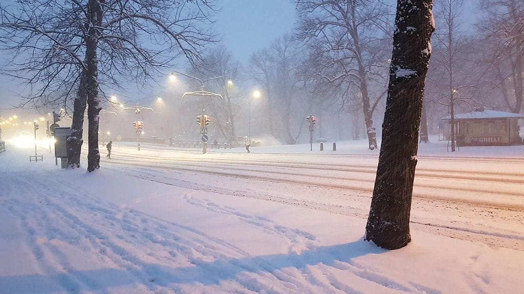 Marjukka Sillanpään ottama lumikuva Turusta