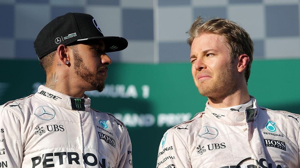 Lewis Hamilton ja Nico Rosberg ajoivat Mercedeksellä yhdessä vuosina 2013-2016.