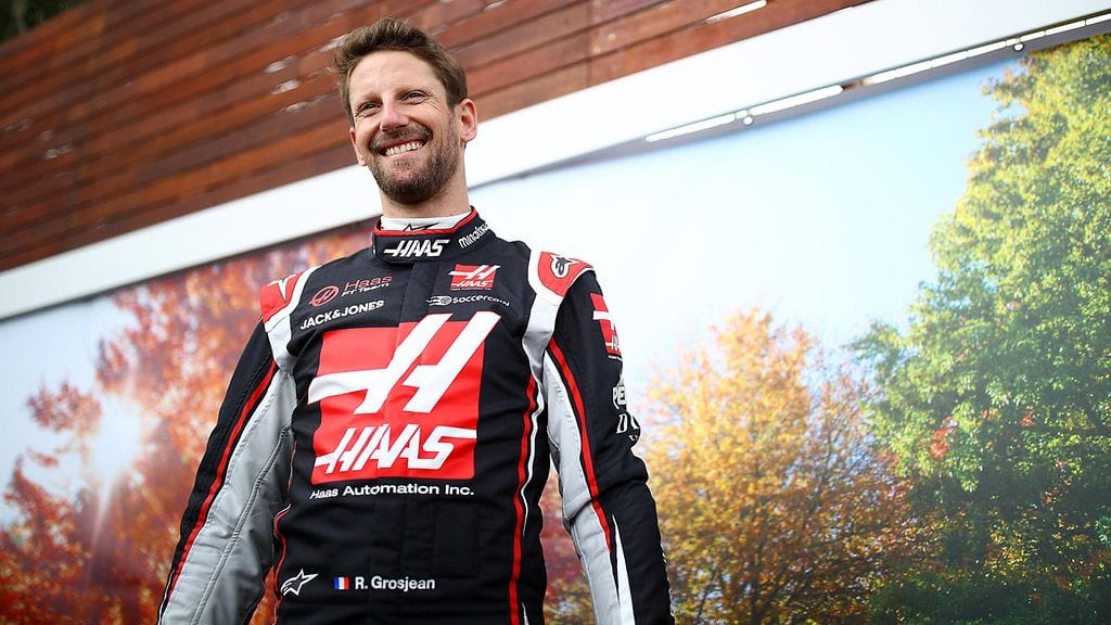 Romain Grosjean jatkaa yhä Haasin kuskina.