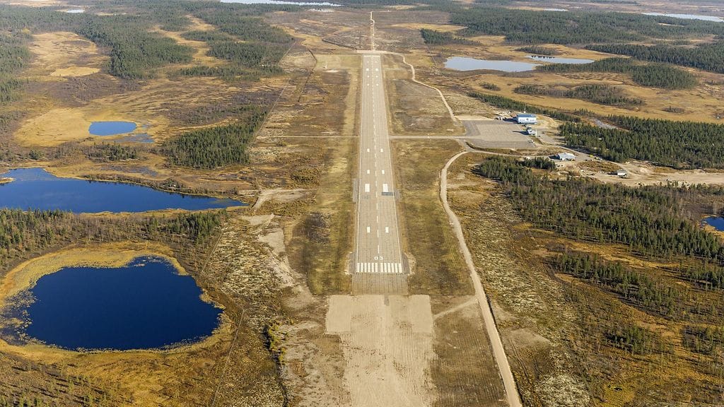 Enontekiön kenttä. Arkistokuva.