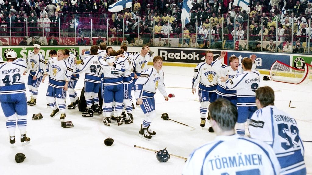 Tulosruutu 7.5.1995: Suomi on maailmanmestari! Leijonien tähdet kultahumussa Tukholmassa