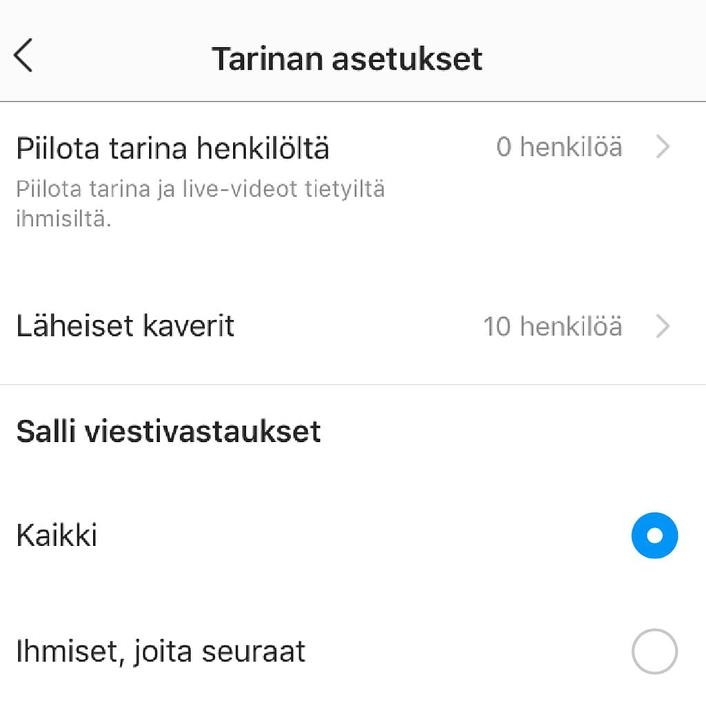 Kuvakaappaus Instagramista