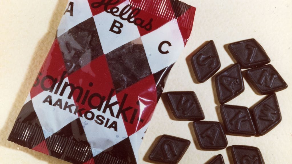 Aakkoset salmiakki 1970