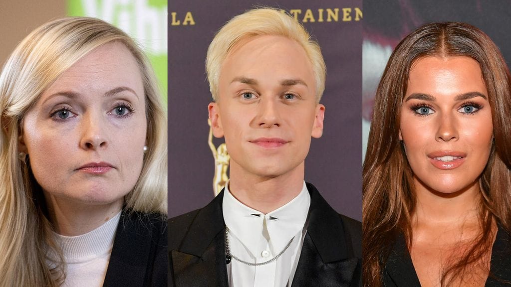 Joonas Nordman Show'n jaksossa Maria Ohisalo, Christoffer Strandberg ja Sara Sieppi.