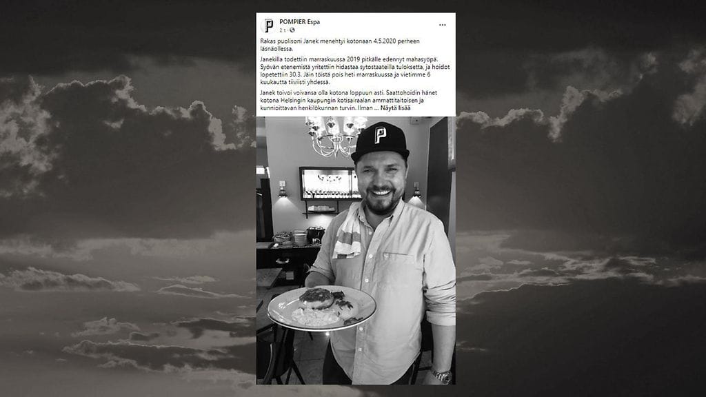 Ravintoloitsija Janek Bjurström menehtyi 4. toukokuuta syövän uuvuttamana.