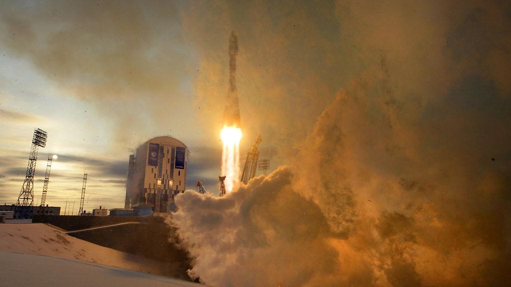 Soyuz 2.1b -venäläisraketti laukaistiin vuonna 2017 mukanaan Meteor M ja 18 muuta satelliittia.