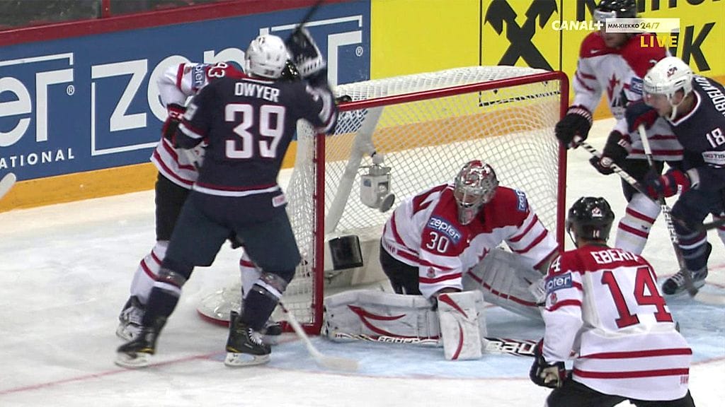 USA juhlii johtomaaliaan Kanadaa vastaan