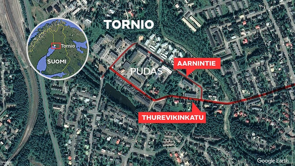 Tornio ampuminen kartta 4.8.2020