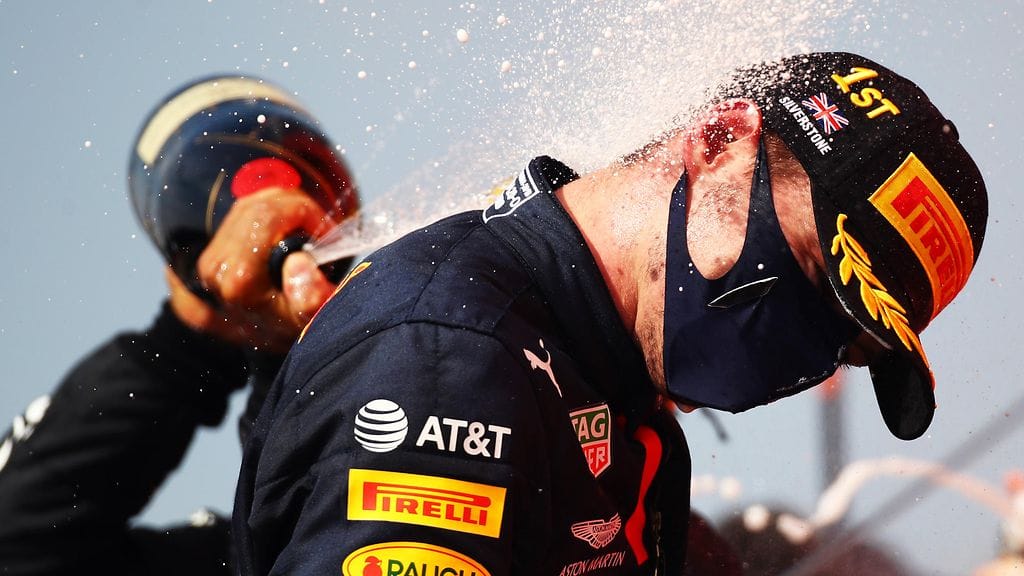 Max Verstappen voitti F1-sarjan 70-vuotisjuhlakisan Silverstonessa.