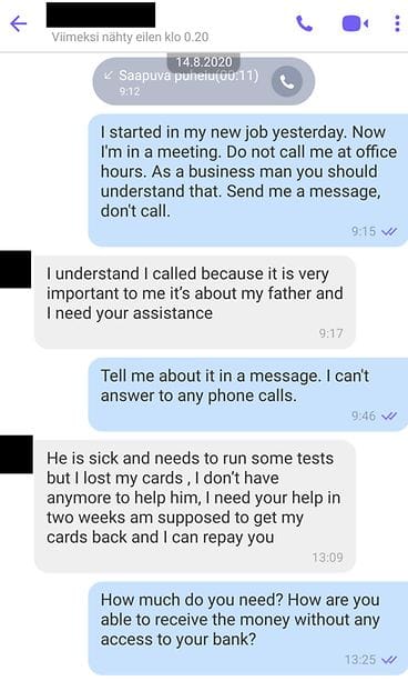 Tinder-huijaus: viesti 2