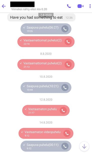 Viesti, mies pommitti puheluilla ja viesteillä