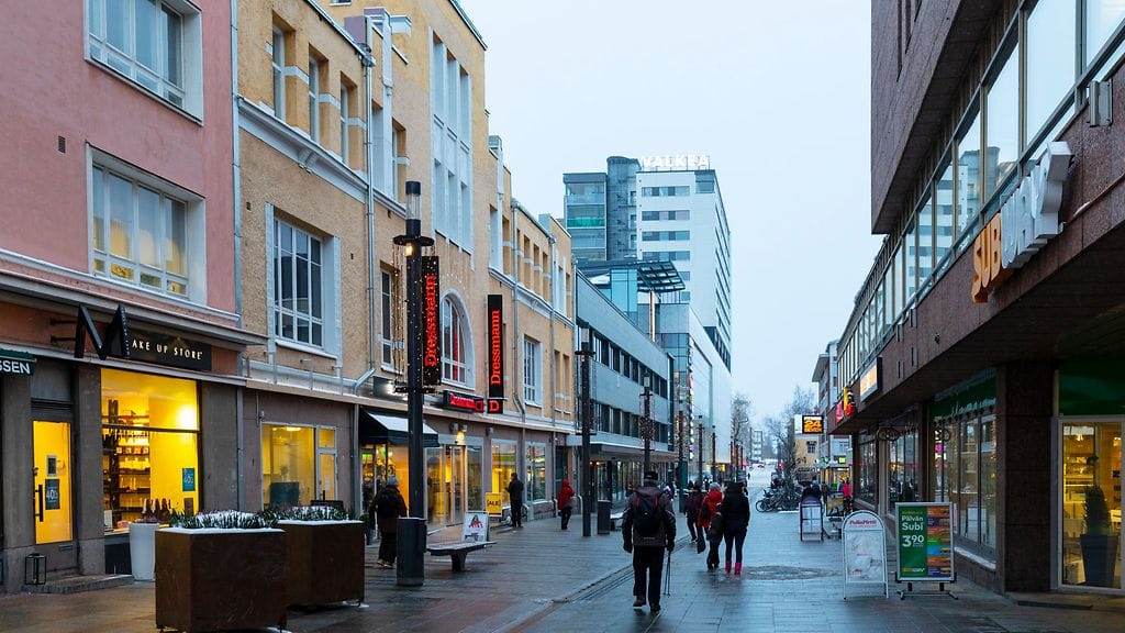 Kuvituskuva Oulun keskustasta.