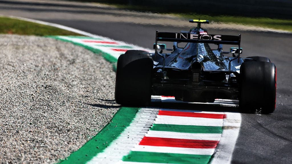 Valtteri Bottas ajoi harjoitusten nopeimman ajan tarkalla suorituksella Monzan radalla.