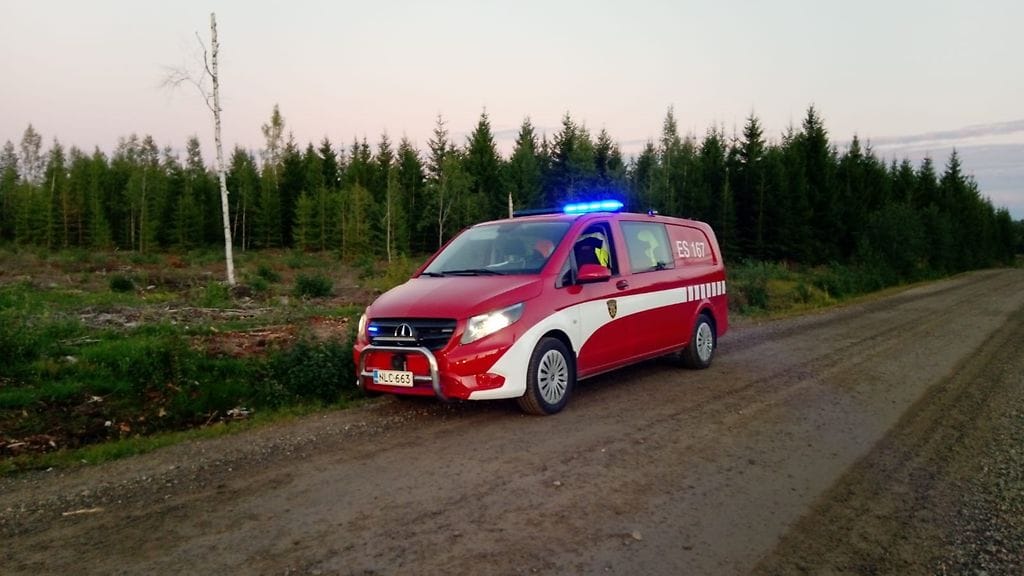 Kuvassa paloasemalta viety ajoneuvo.