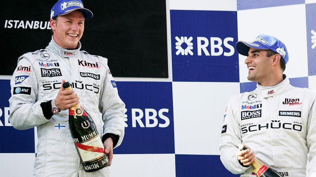 Kimi Räikkönen ja Juan Pablo Montoya ajoivat yhdessä McLarenilla vuodet 2005 ja 2006. Sen jälkeen Räikkönen voitti mestaruuden Ferrarilla ja Montoya palasi IndyCar-sarjaan.