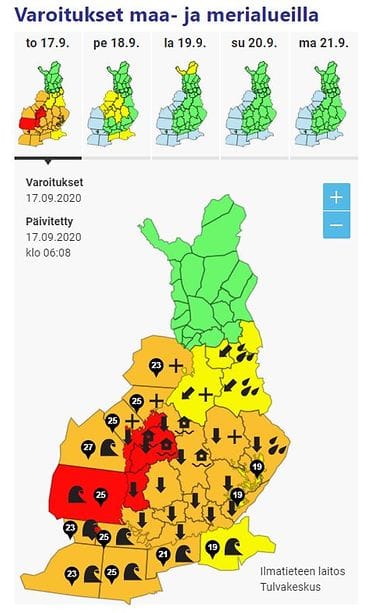 Ilmatieteen laitos-varoitukset-1709