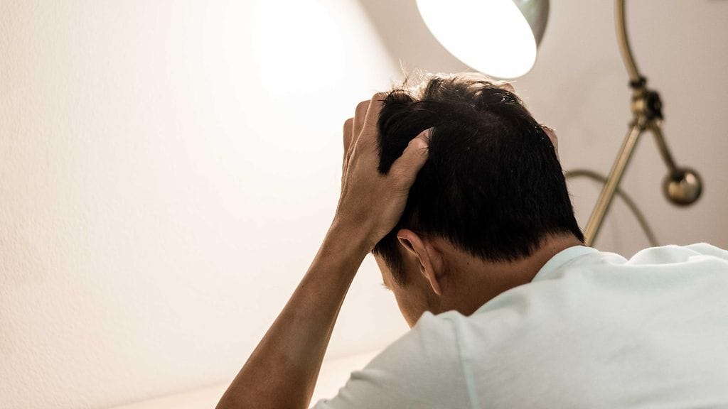 Tutkimuksen mukaan masennusta potevat miehet hankkivat lapsia 33 prosenttia epätodennäköisemmin kuin samanikäiset miehet, jotka eivät sairasta masennusta. Kuvituskuva.