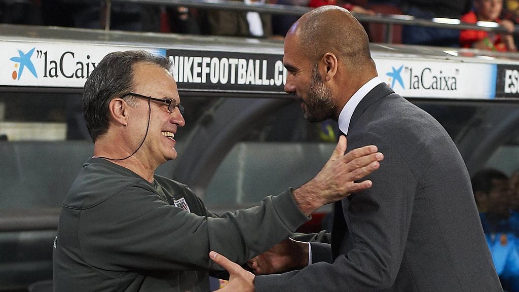 Marcelo Bielsa ja Pep Guardiola kohtasivat edellisen kerran kahdeksan vuotta sitten.