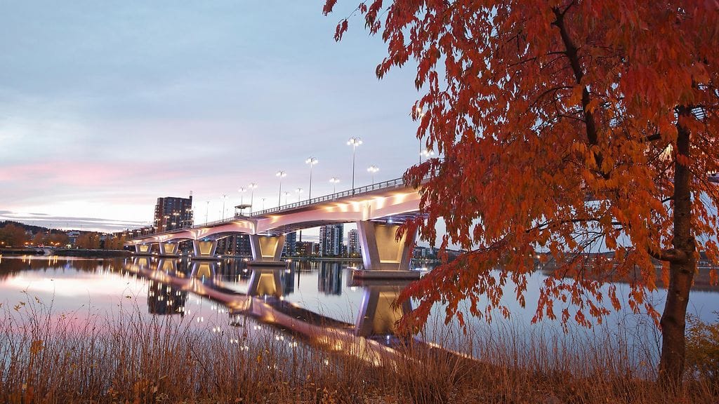 Kuokkalan silta Jyväskylässä lokakuussa 2019. Kuvituskuva.