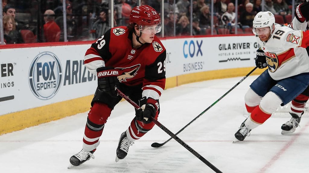 Barrett Hayton on pelannut NHL:ää Arizona Coyotesissa.
