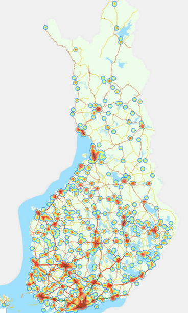 silkkitien sijainnit