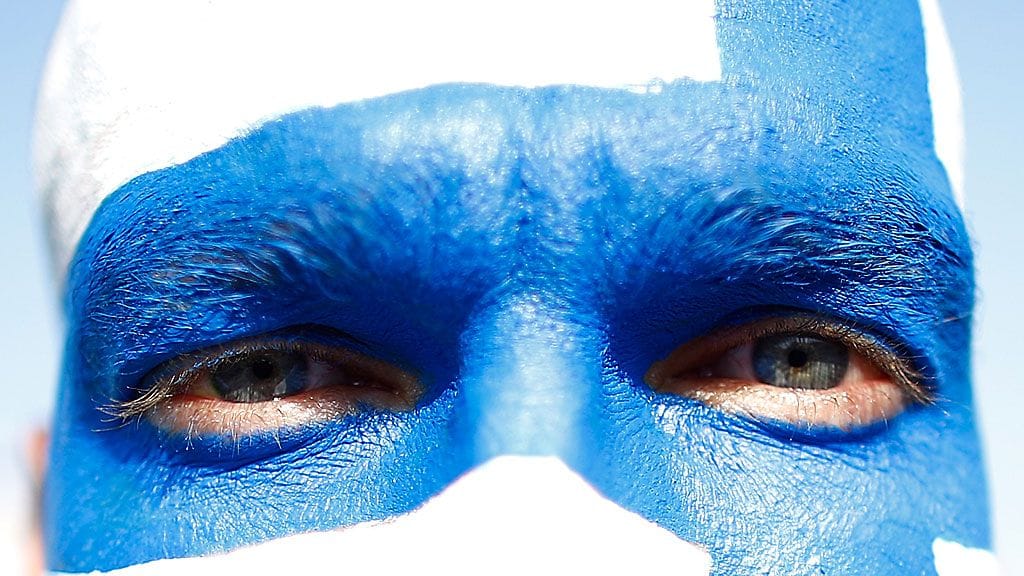 Kimi-fani Unkarin GP:ssä.