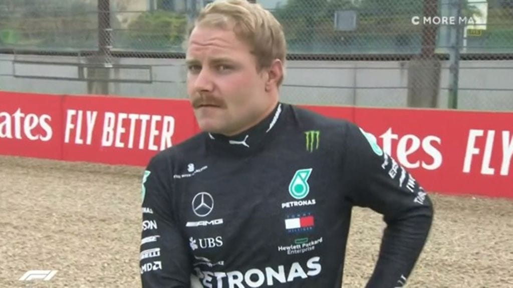 Valtteri Bottas oli leikannut Imolan F1-kisaa varten partansa ja jättänyt kasvoilleen muhkeat viikset.