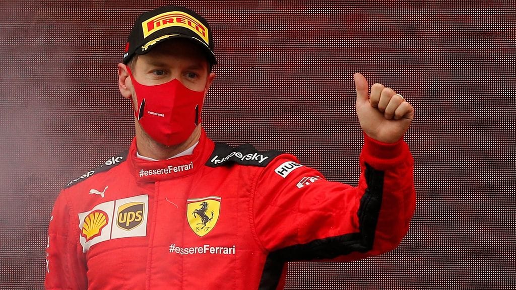 Sebastian Vettel ylsi viimein palkintopallille Turkin GP:ssä.